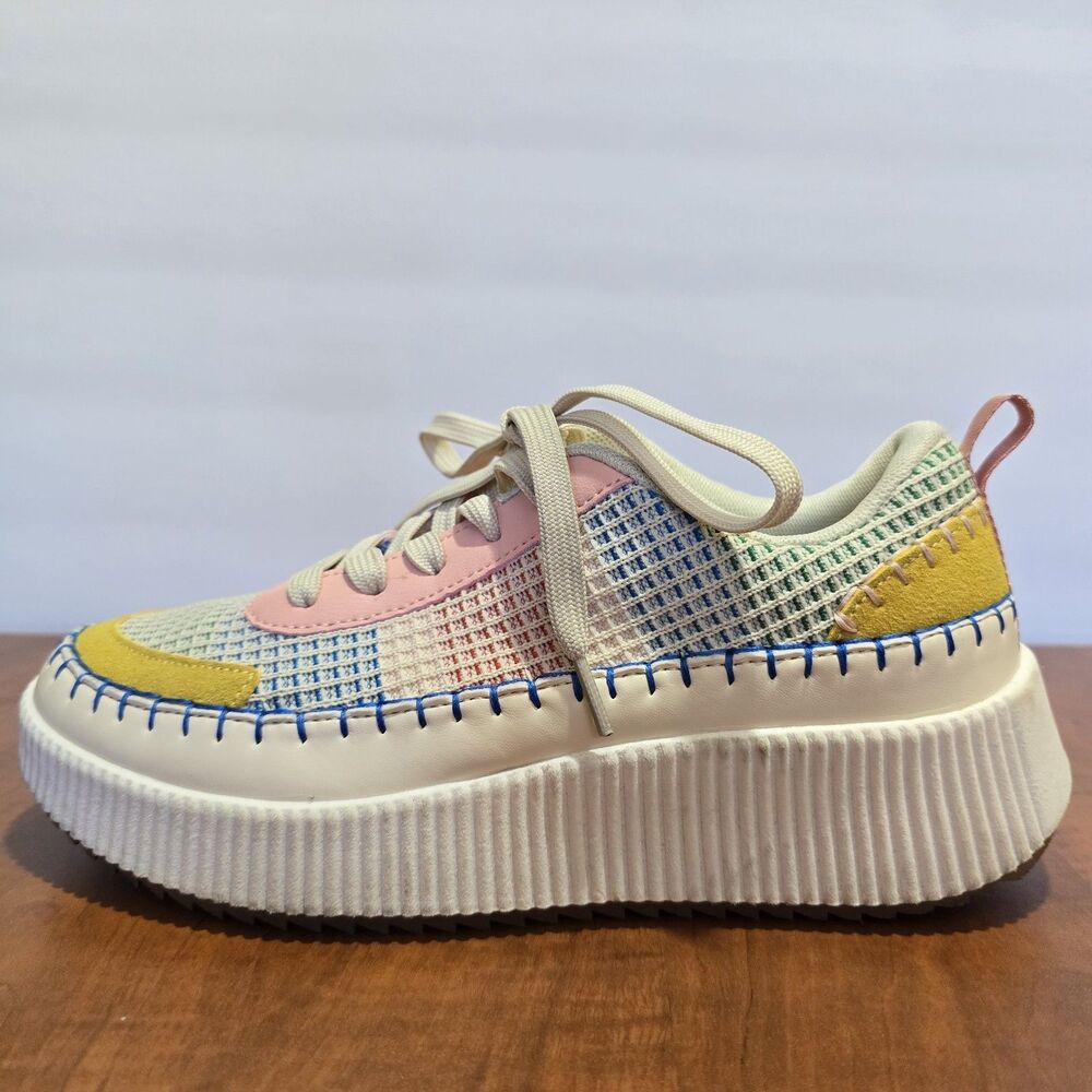 Nicole Miller New York Brita Chunky Platform Lace Up Low Top Sneakers 8.5